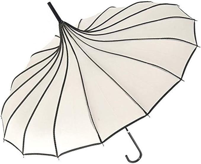 Pagoda Peak Old-fashionable Ingenuity Umbrella Parasol (Ivory)