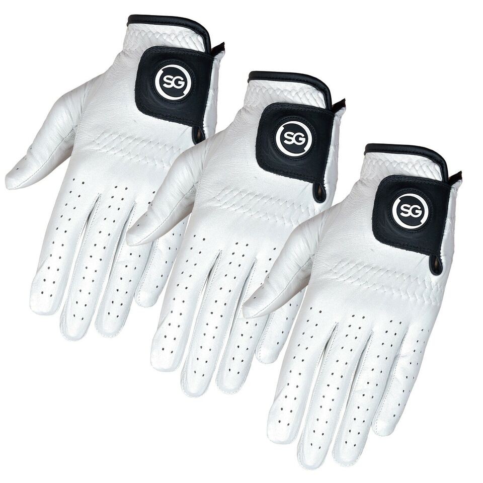 SG White 100% Cabretta leather golf gloves Left Right hand Professional Practice