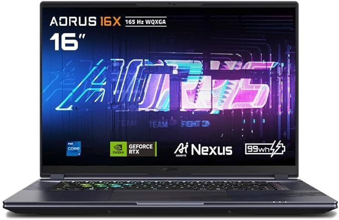 GIGABYTE AORUS 16X Gaming Laptop, Latest 14 Generations, Equipped with CPU, WQXGA 165Hz Panel, 16.0 inchesJapanese Arrangement (Win 11 Pro  RTX 4070  i7-14650HX  DDR5 32G)