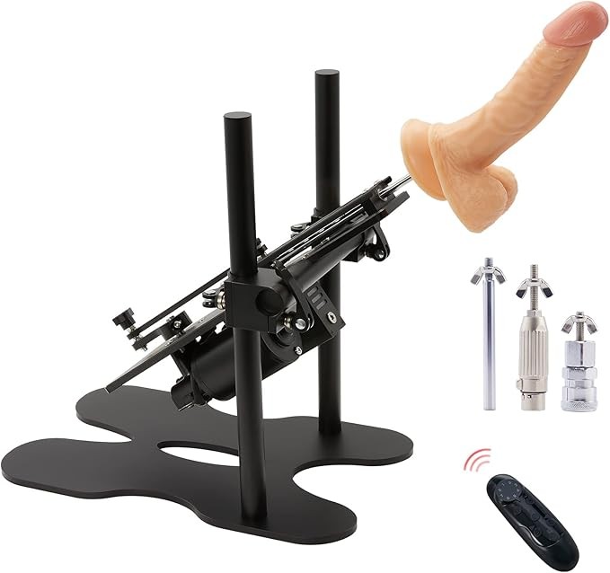 Y-NOT Automatic Sex Machine Gun Adult Toy Device with Realistic Dildo, Sex Massage Gun Masturbator for Women with 8 Thrusting Modes, 5X More Powerful Fully Adjustable with 1 Remote, Aluminum Oxide