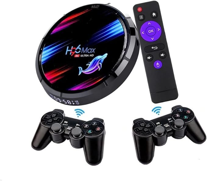 Super ConsoleX MAX Retro TV Game Console, Supports Over 50 Emulators, EmuELEC 4.2, Android 9.0, Mini Video Game Console with CoreELEC System, HDMI Output, Compatible