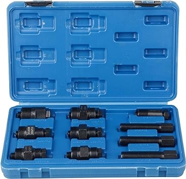 DAYUAN Motorcycle Flywheel Puller Compatible with Yamaha Kawasaki Honda Suzuki-10Pcs Set with Case